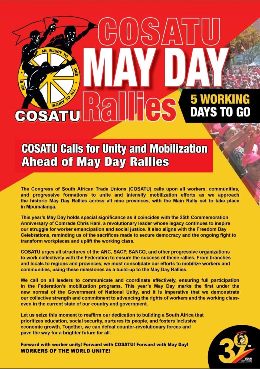 COSATU Mayday 2025
