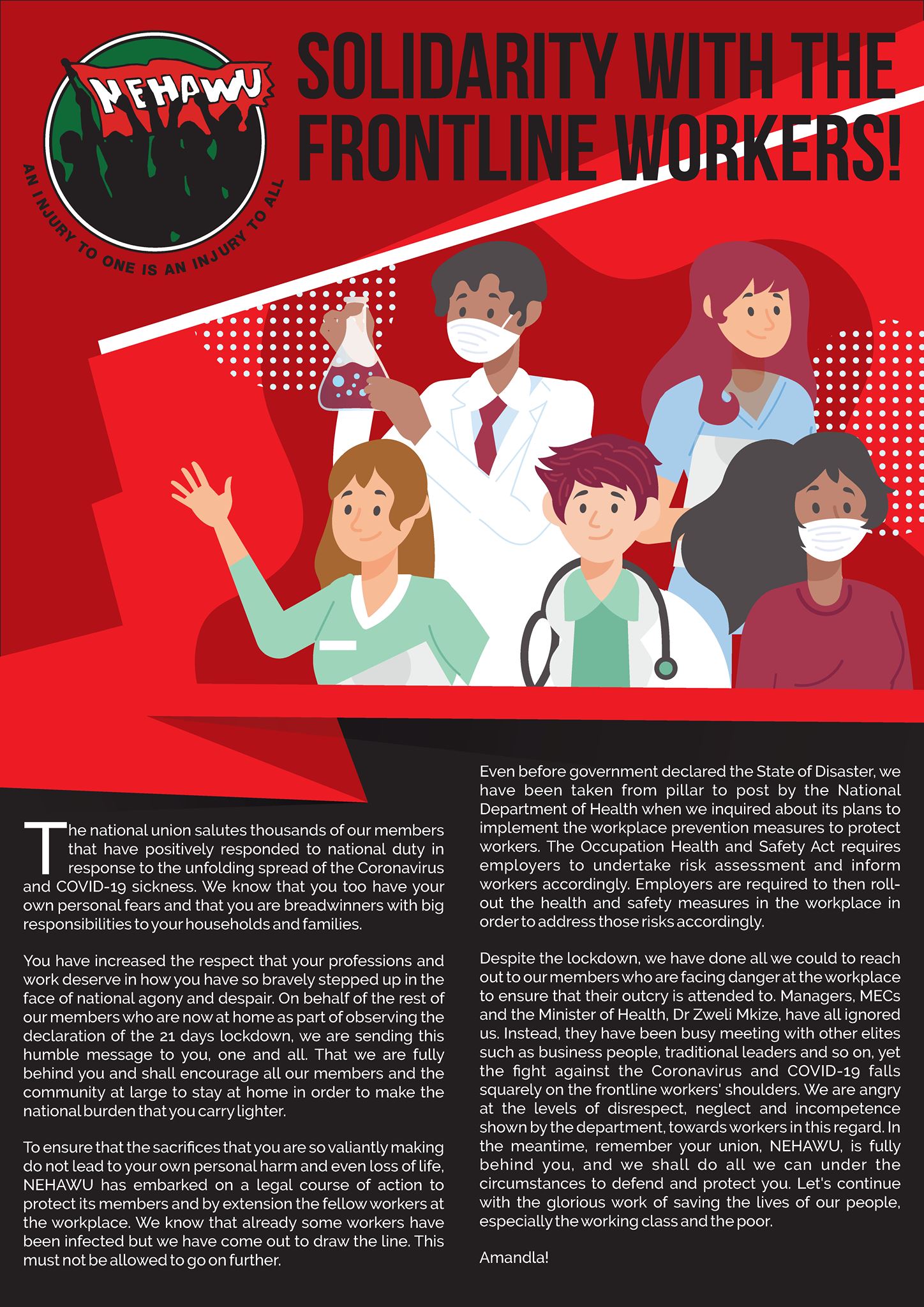 NEHAWU Worker Rights During Corona Virus