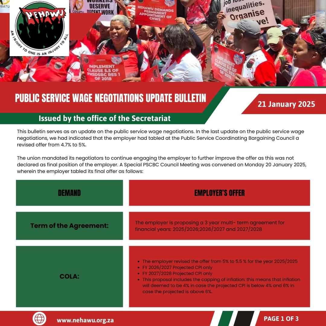 NEHAWU Wage Update